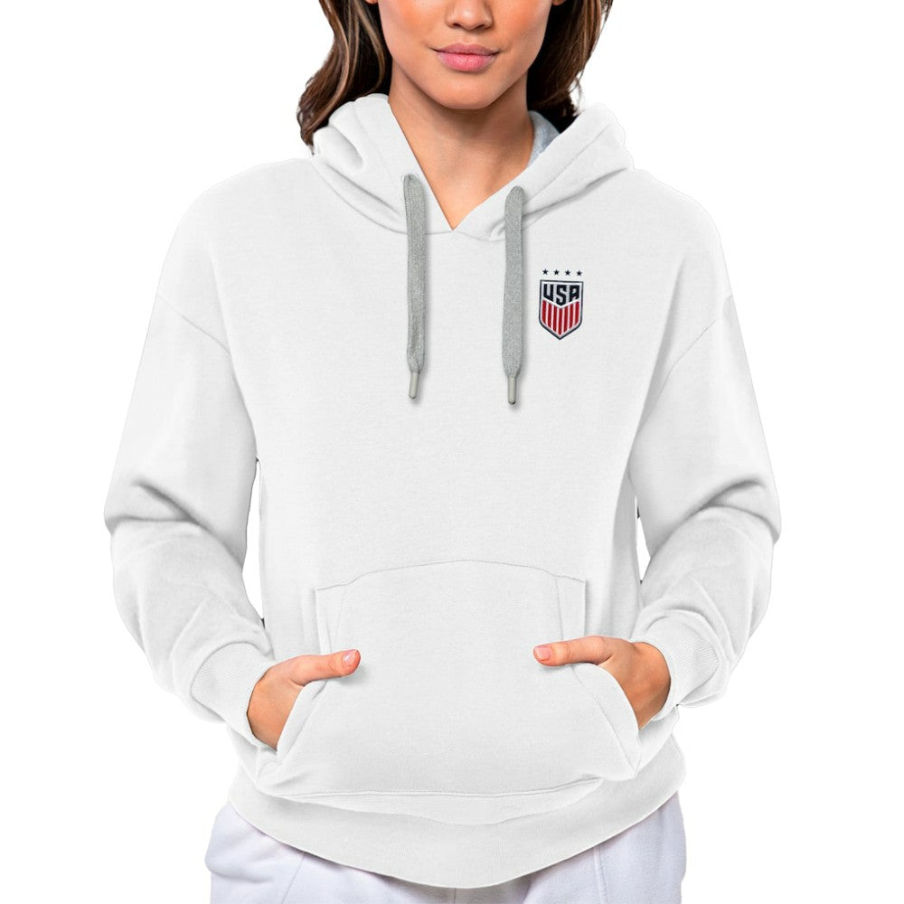 USWNT Antigua Women's Victory Pullover Hoodie White