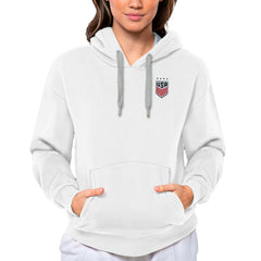 USWNT Antigua Women's Victory Pullover Hoodie White