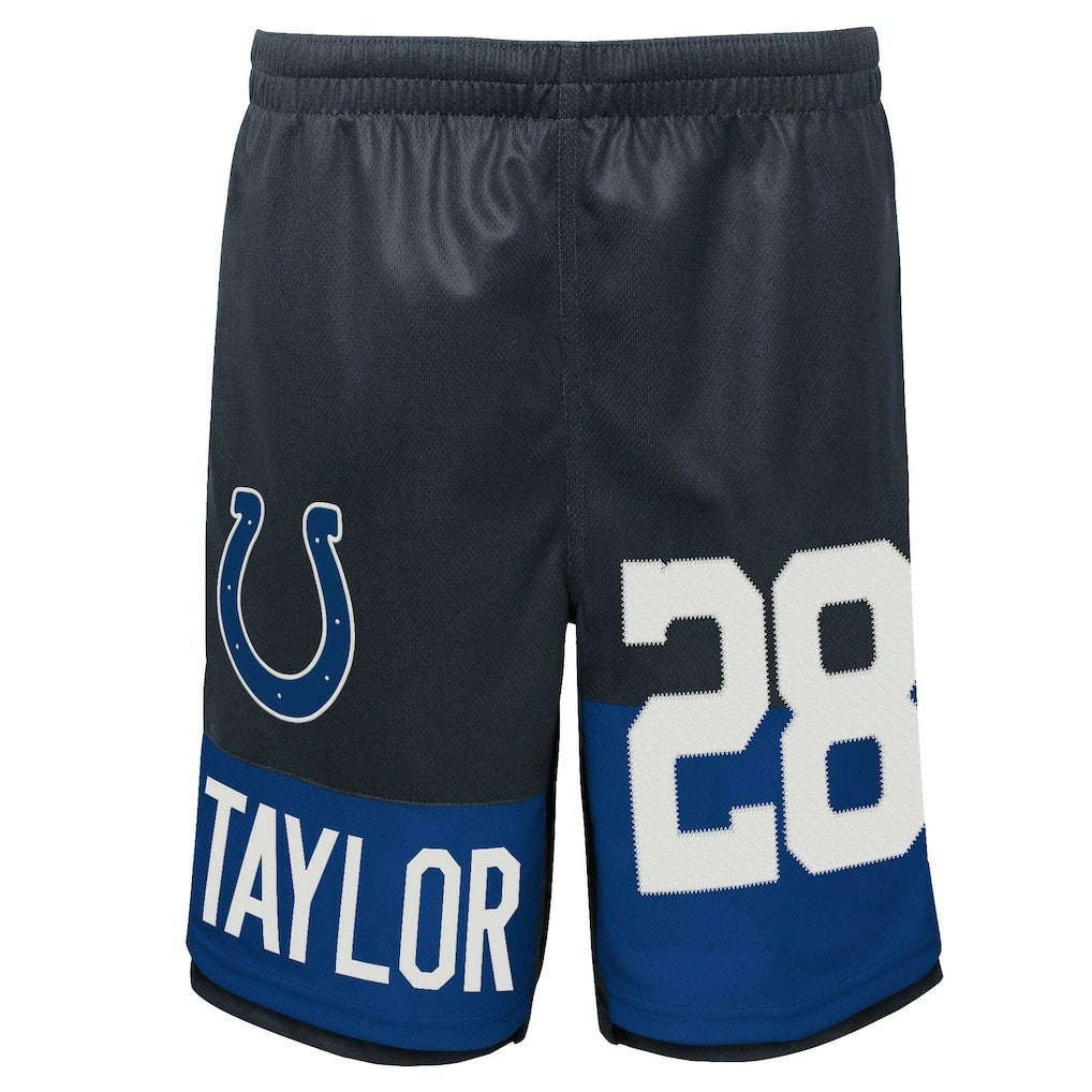 Jonathan Taylor Indianapolis Colts Youth Player Name & Number Shorts Navy