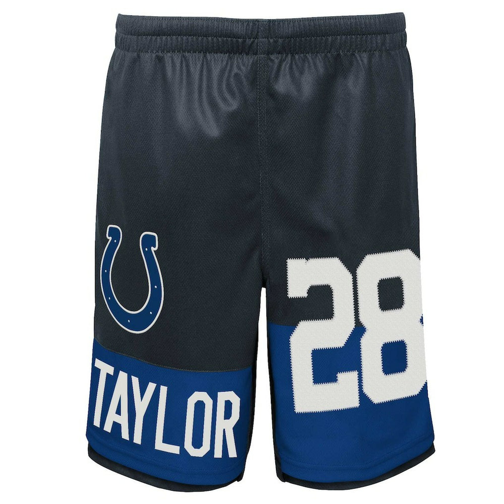 Jonathan Taylor Indianapolis Colts Youth Player Name & Number Shorts Navy