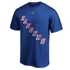 NHL Adam Fox New York Rangers Fanatics Authentic Stack Name & Number T-Shirt - Blue