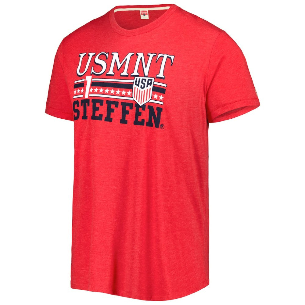 Zack Steffen USMNT Homage Jersey Tri-Blend T-Shirt Red