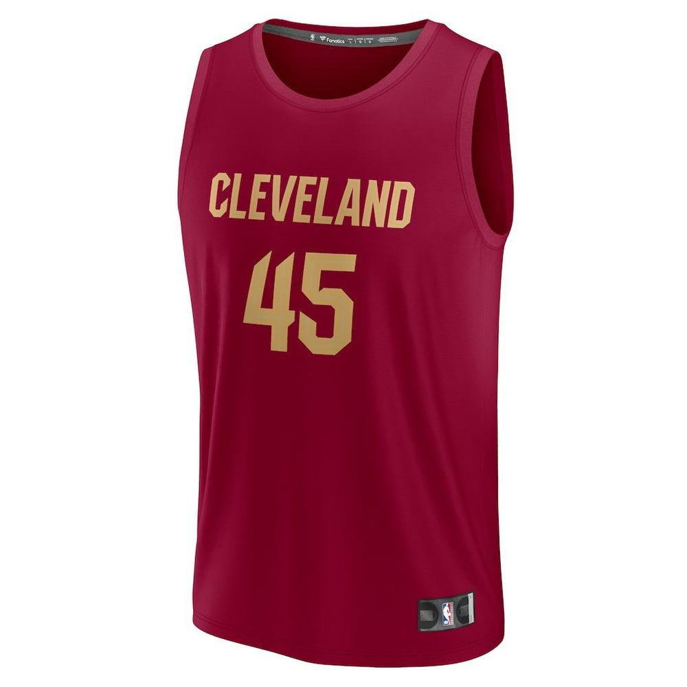 Donovan Mitchell Cleveland Cavaliers Fast Break Replica Jersey Icon Editi- Wine