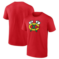 NHL Chicago Blackhawks Shoulder Patch Logo T-Shirt - Red