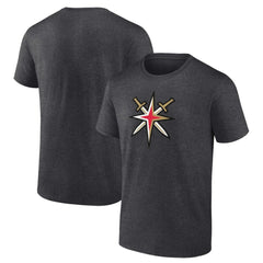 NHL Vegas Golden Knights Shoulder Patch Logo T-Shirt - Charcoal