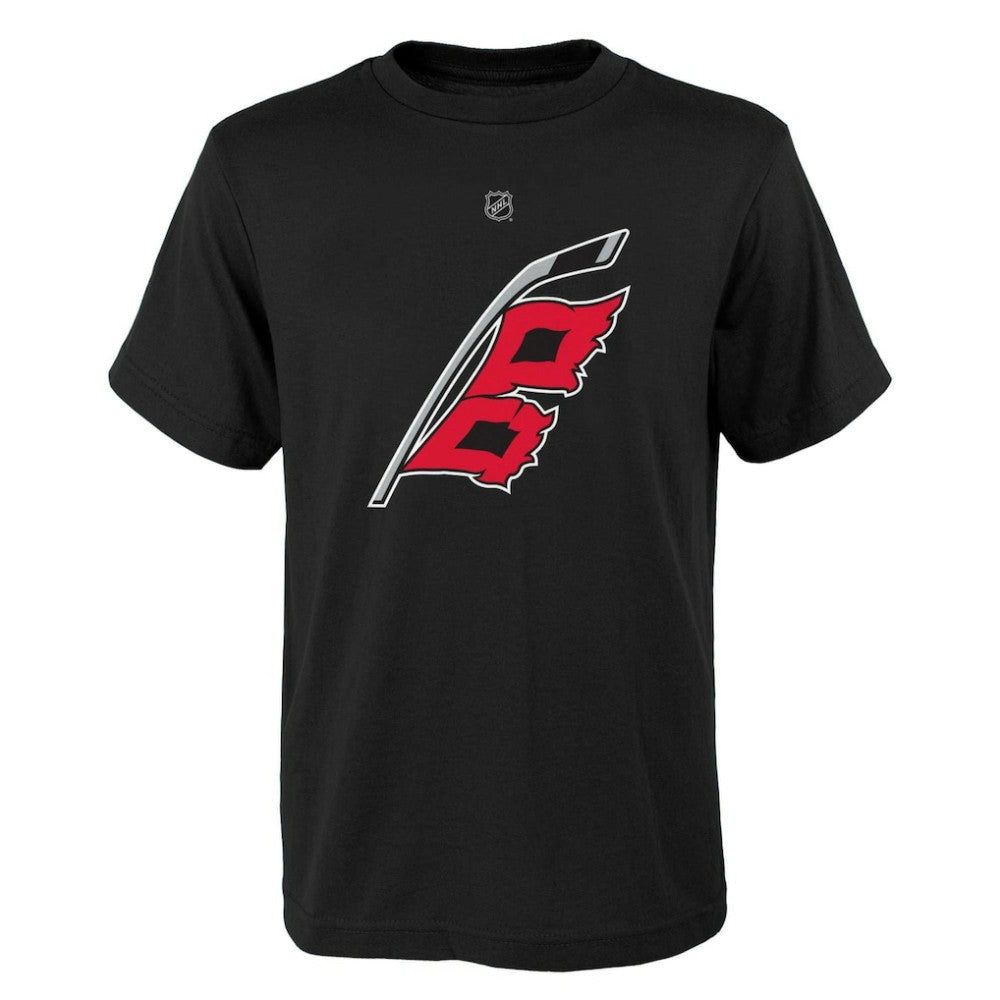 NHL Sebastian Aho Carolina Hurricanes Youth Player Name & Number T-Shirt - Black