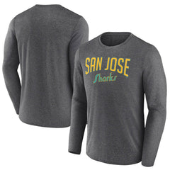 NHL San Jose Sharks Fanatics Special Edition 2.0 Scoring Chance Long Sleeve T-Shirt - Heather Charcoal