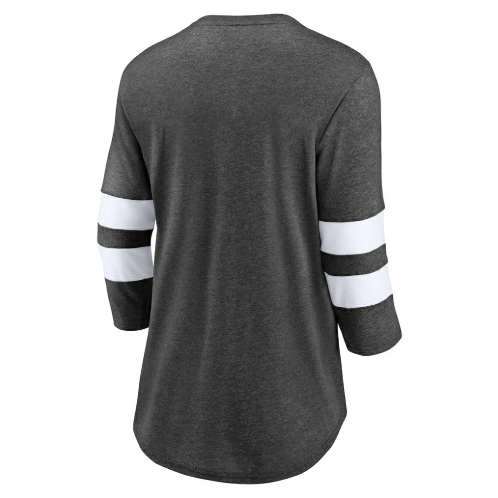 NHL Washington Capitals Fanatics Women's Special Edition 2.0 Barn Burner 3/4 Sleeve T-Shirt - Heather Charcoal