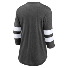 NHL Washington Capitals Fanatics Women's Special Edition 2.0 Barn Burner 3/4 Sleeve T-Shirt - Heather Charcoal