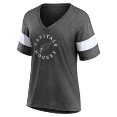NHL Washington Capitals Fanatics Women's Special Edition 2.0 Ring The Alarm V-Neck T-Shirt - Heather Charcoal