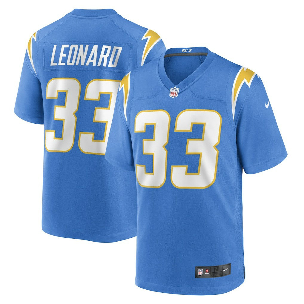 Deane Leonard Los Angeles Chargers Game Player Jersey Powder Blue