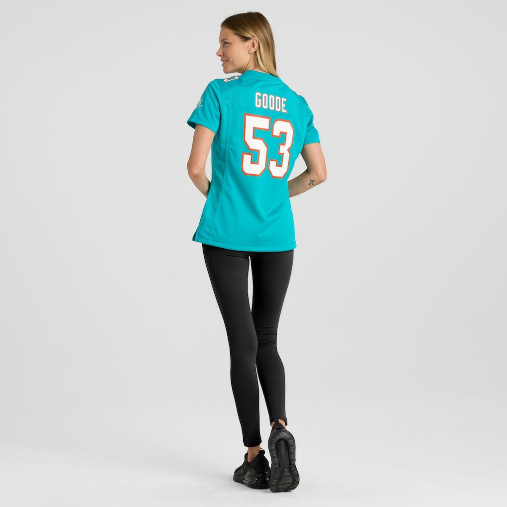 Cameron Goode Miami Dolphins Women's Game Player Jersey Aqua