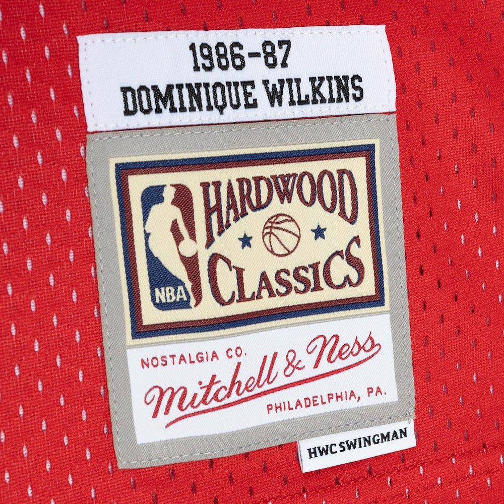 Dominique Wilkins Atlanta Hawks Hardwood Classics 1986/87 Split Swingman Jersey Yellow/Red