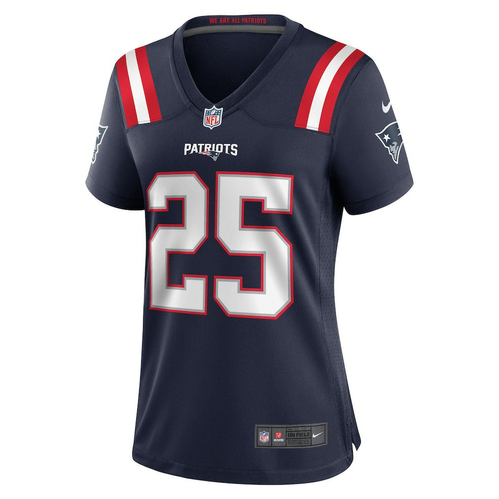 NFL Marcus Jones New England Patriots Women's Game Jersey - Navy