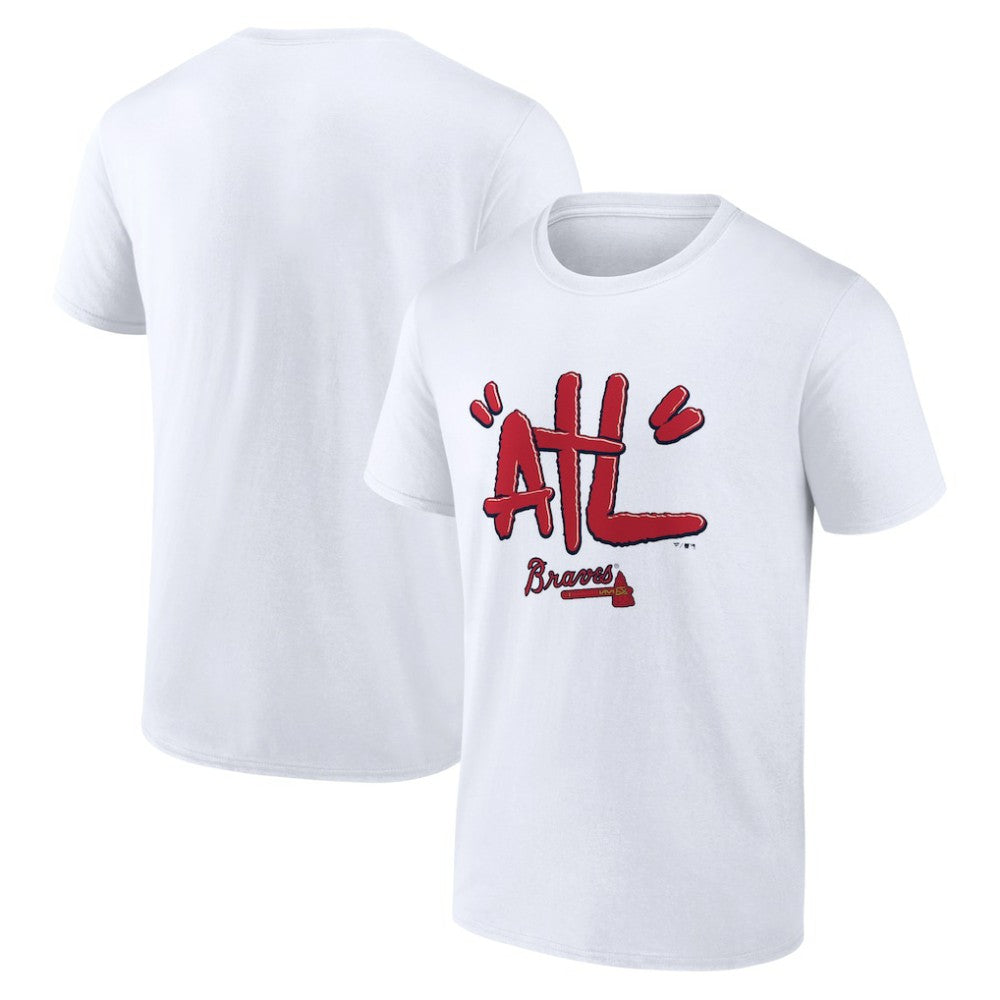 Atlanta Braves ATL Tag T-Shirt - White T-shirts