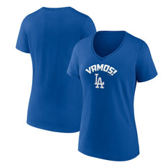 Los Angeles Dodgers Women's Vamos V-Neck T-Shirt - Royal T-shirts