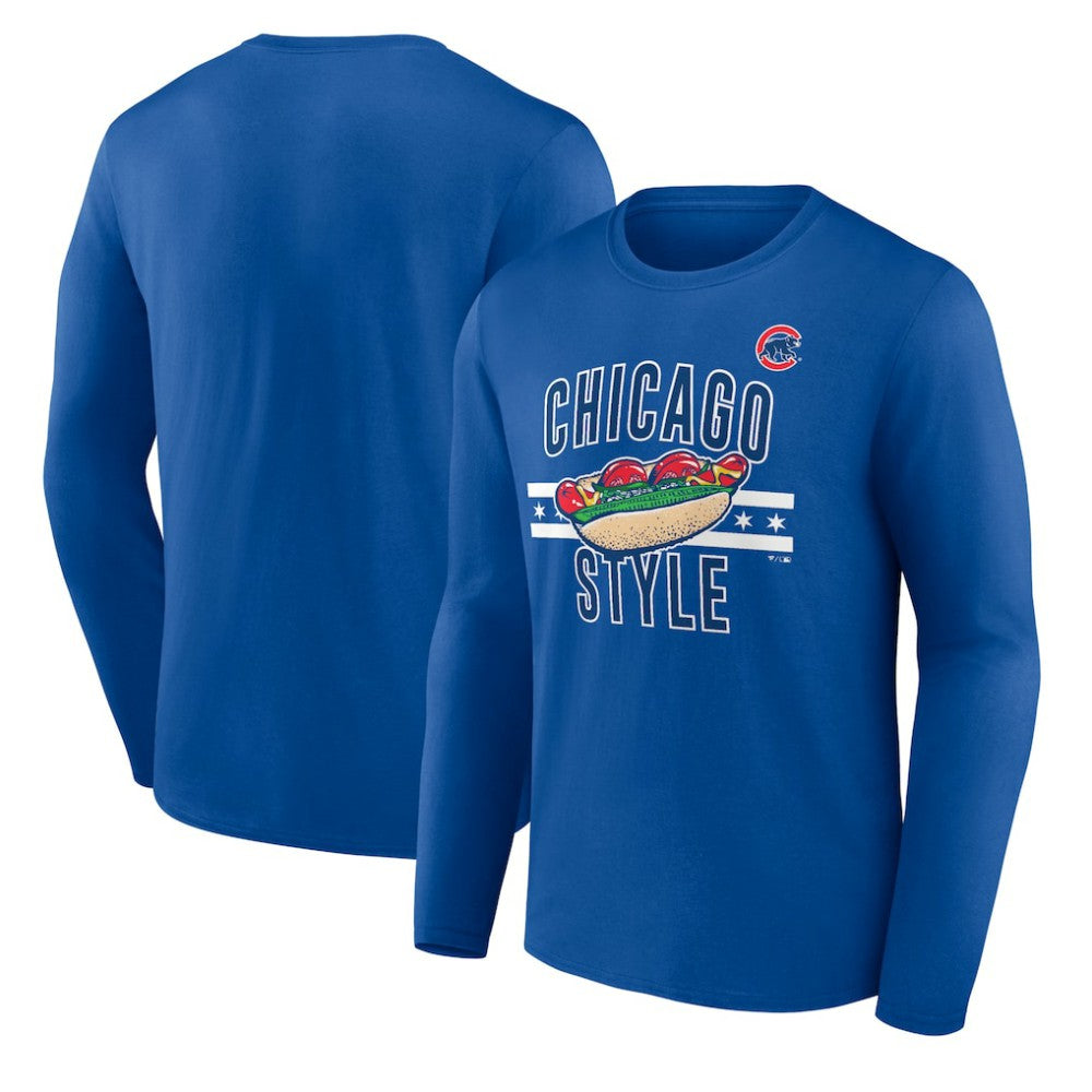 Chicago Cubs Doggie Long Sleeve T-Shirt - Royal T-shirts