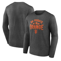 San Francisco Giants First Game Long Sleeve T-Shirt - Charcoal T-shirts