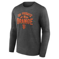 San Francisco Giants First Game Long Sleeve T-Shirt - Charcoal T-shirts
