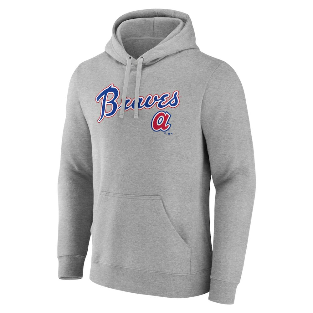 Atlanta Braves Wahconah Pullover Hoodie - Gray Hoodies