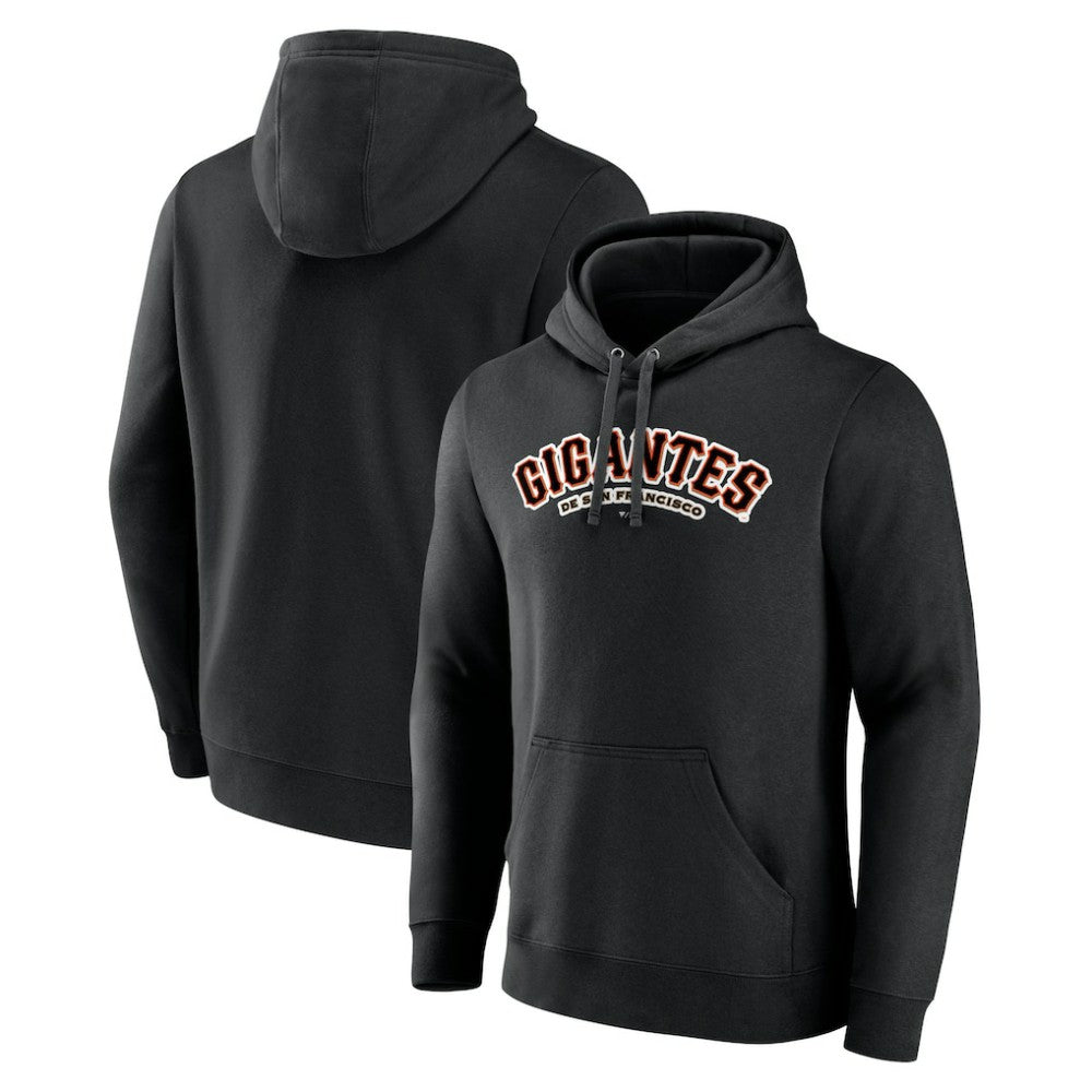 San Francisco Giants Spanish Logo Pullover Hoodie - Black Hoodies