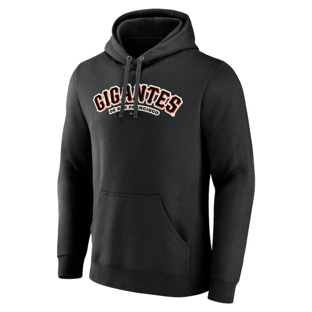 San Francisco Giants Spanish Logo Pullover Hoodie - Black Hoodies