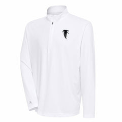 Atlanta Falcons Antigua Team Logo Throwback Tribute Quarter-Zip Pullover Top White