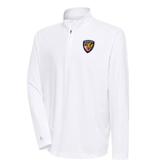 Baltimore Ravens Antigua Team Logo Throwback Tribute Quarter-Zip Pullover Top White