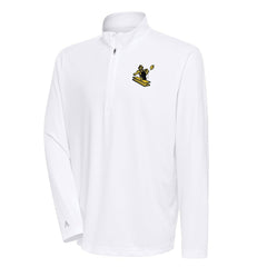 Pittsburgh Steelers Antigua Team Logo Throwback Tribute Quarter-Zip Pullover Top White