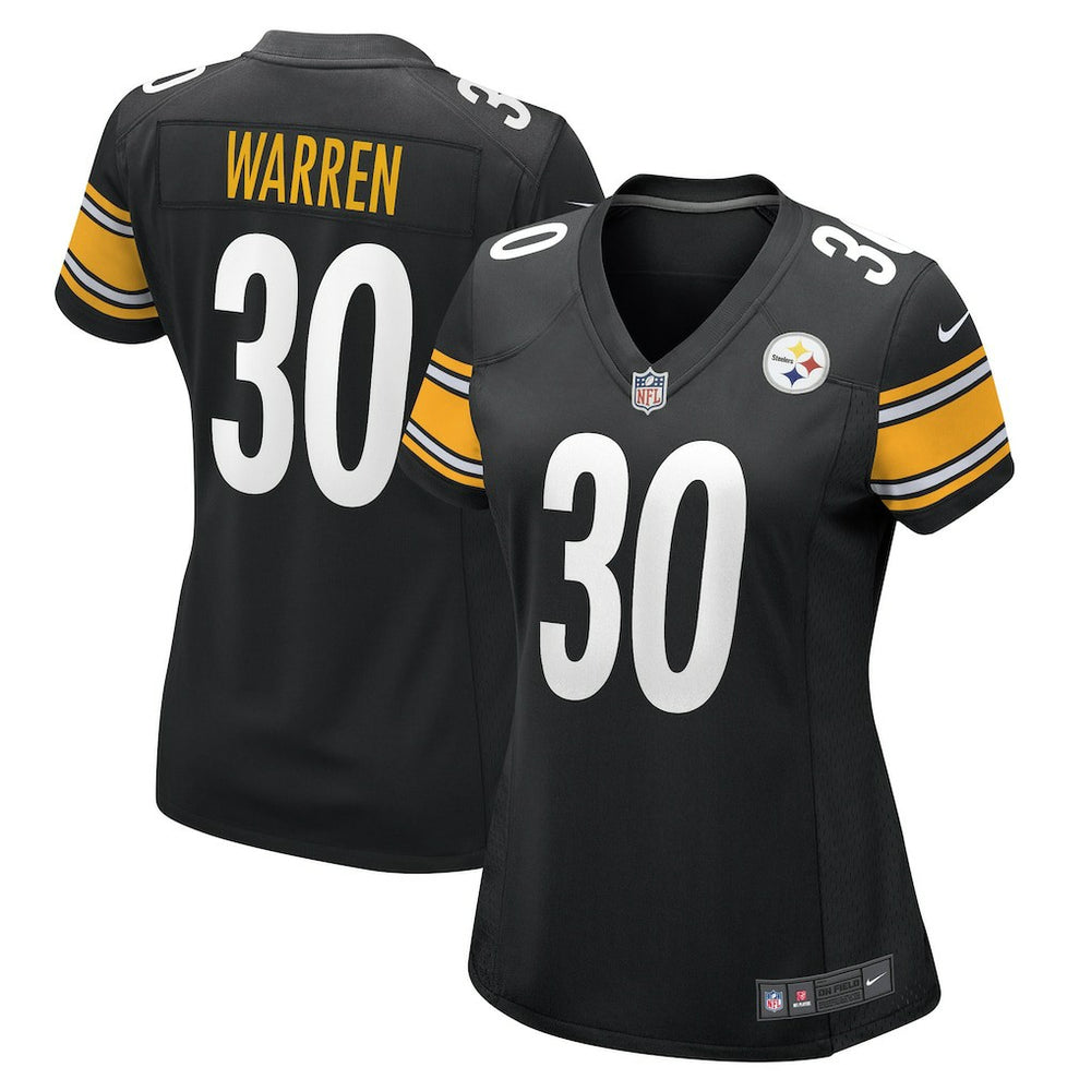 Jaylen Warren Pittsburgh Steelers Women's Game Player Jersey Black