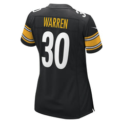 Jaylen Warren Pittsburgh Steelers Women's Game Player Jersey Black