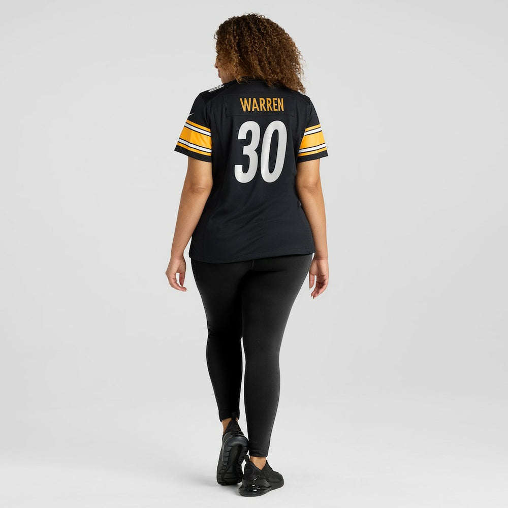 Jaylen Warren Pittsburgh Steelers Women's Game Player Jersey Black