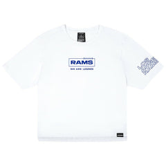 Los Angeles Rams LEGENDS Women's Aviation Crop T-Shirt White
