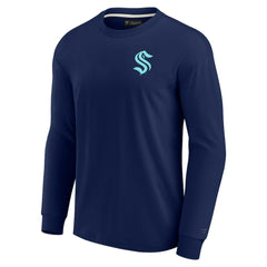 NHL Seattle Kraken Fanatics Unisex Elements Super Soft Long Sleeve T-Shirt - Navy