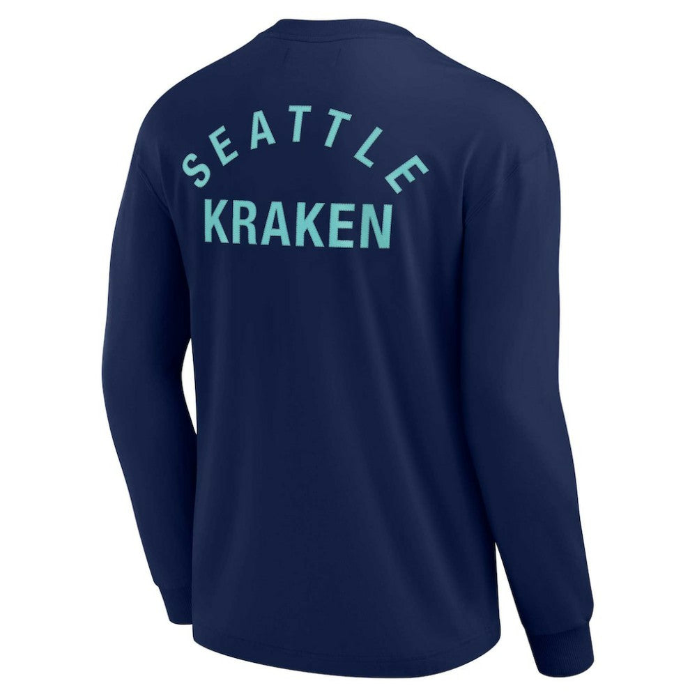 NHL Seattle Kraken Fanatics Unisex Elements Super Soft Long Sleeve T-Shirt - Navy