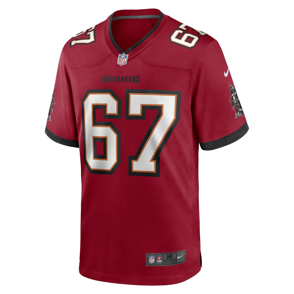 Luke Goedeke Tampa Bay Buccaneers Game Player Jersey Red