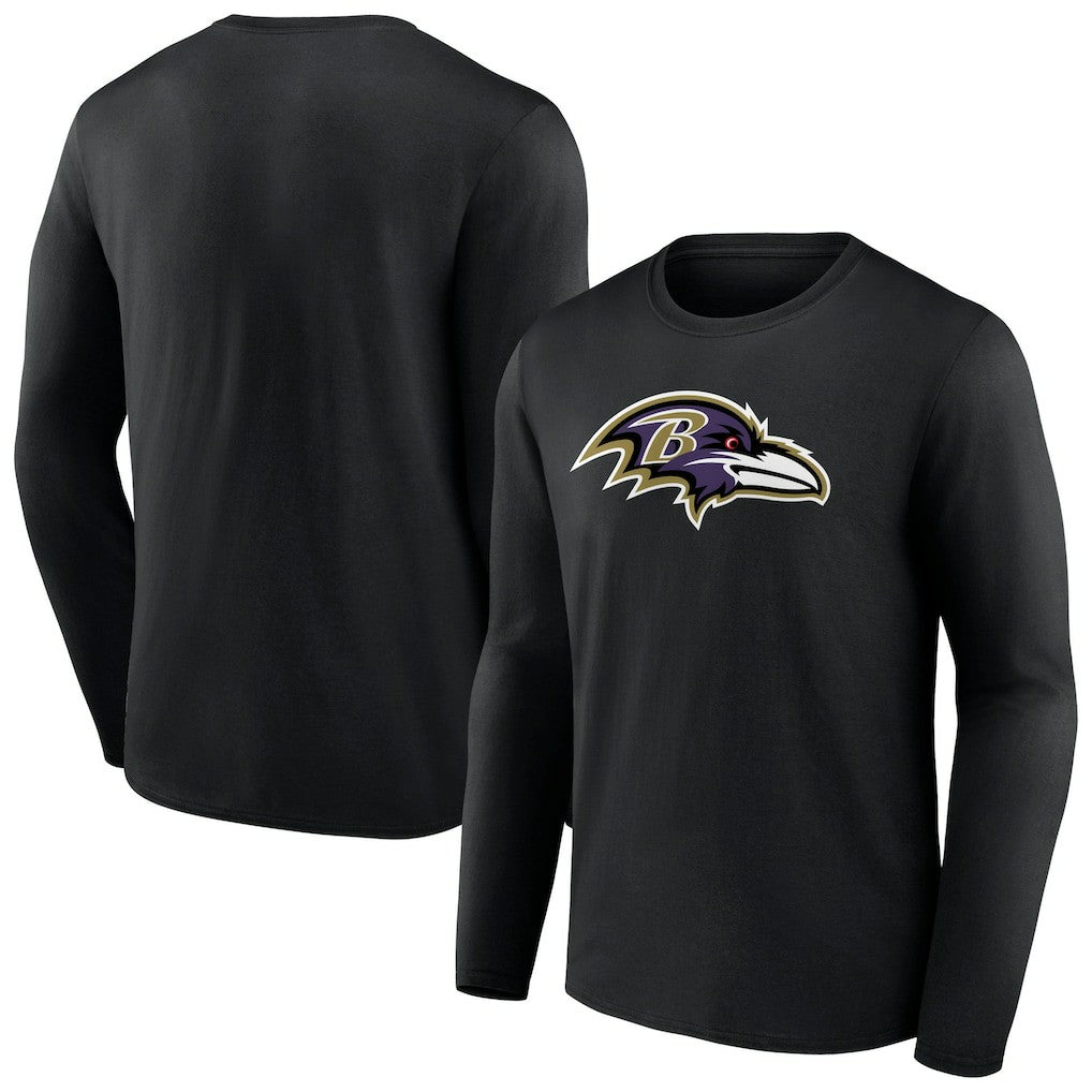 Baltimore Ravens Primary Team Logo Long Sleeve T-Shirt Black