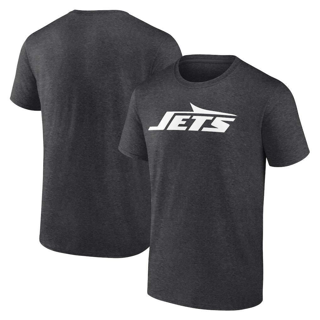 New York Jets Primary Logo T-Shirt Heather Charcoal