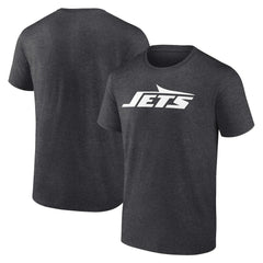 New York Jets Primary Logo T-Shirt Heather Charcoal
