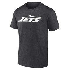 New York Jets Primary Logo T-Shirt Heather Charcoal
