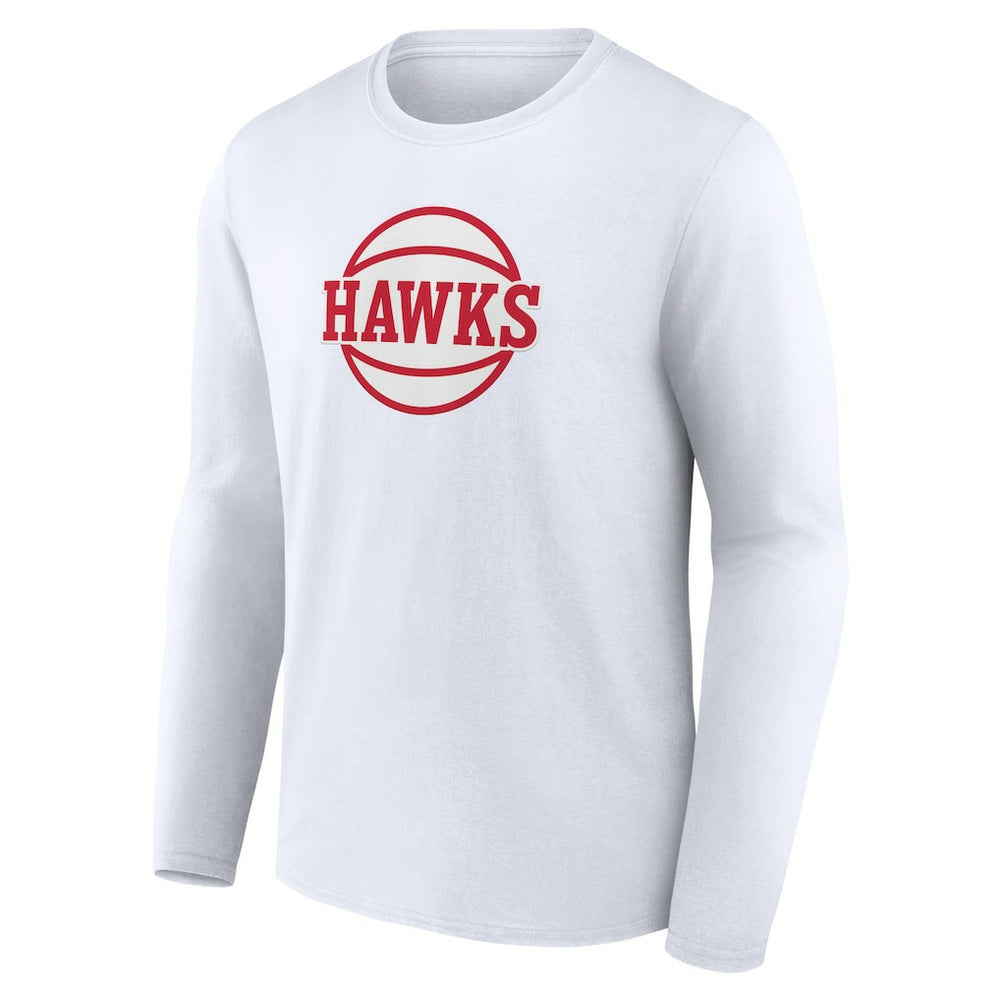 Atlanta Hawks Alternate Logo Long Sleeve T-Shirt White