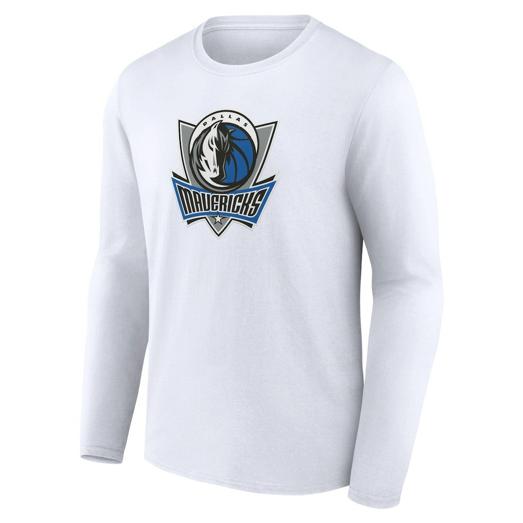 Dallas Mavericks Alternate Logo Long Sleeve T-Shirt White