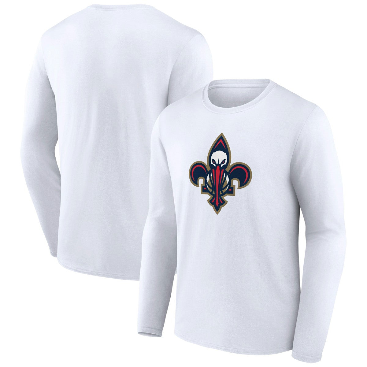 New Orleans Pelicans Alternate Logo Long Sleeve T-Shirt White