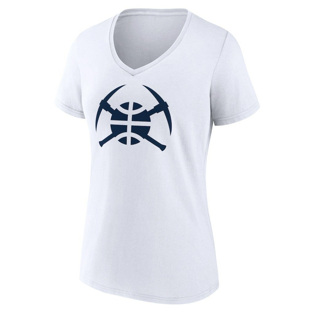 Denver Nuggets Women's Alternate Logo V-Neck T-Shirt White