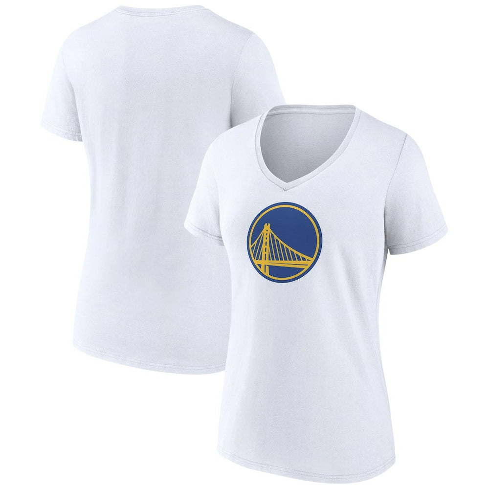 Golden State Warriors Women's Alternate Logo V-Neck T-Shirt White