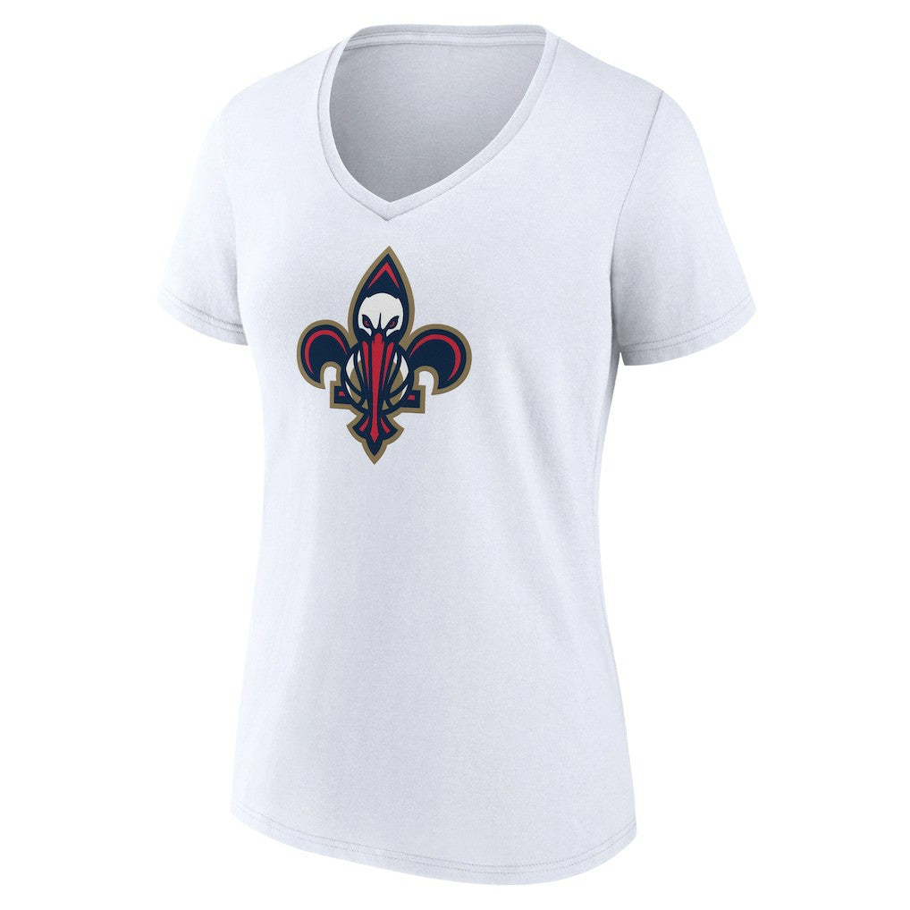 New Orleans Pelicans Women's Alternate Logo V-Neck T-Shirt White