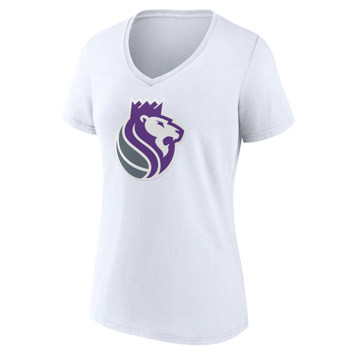Sacramento Kings Women's Alternate Logo V-Neck T-Shirt White