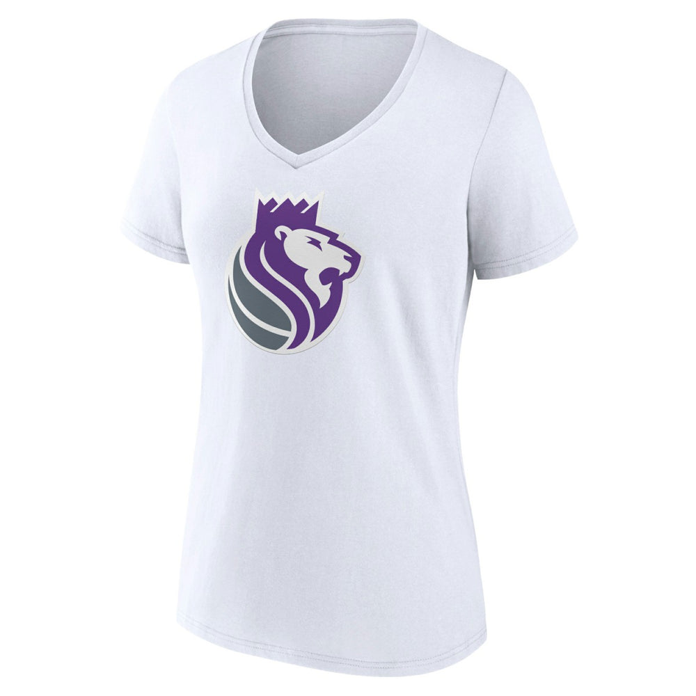 Sacramento Kings Women's Alternate Logo V-Neck T-Shirt White