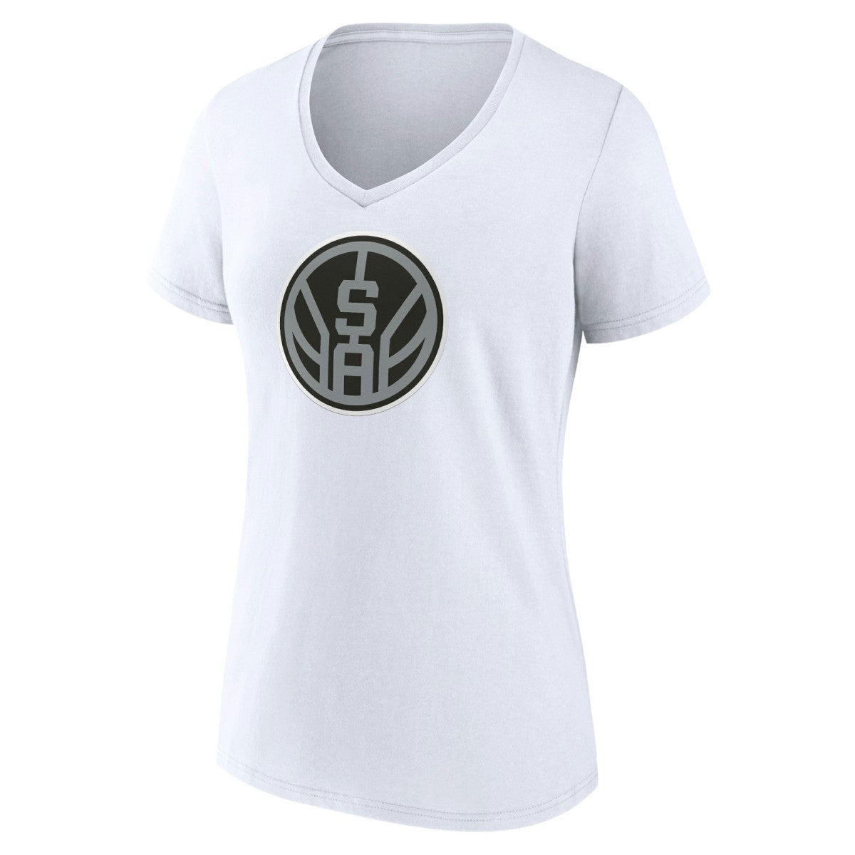 San Antonio Spurs Women's Alternate Logo V-Neck T-Shirt White