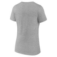 Denver Nuggets Women's Alternate Logo V-Neck T-Shirt Heather Gray